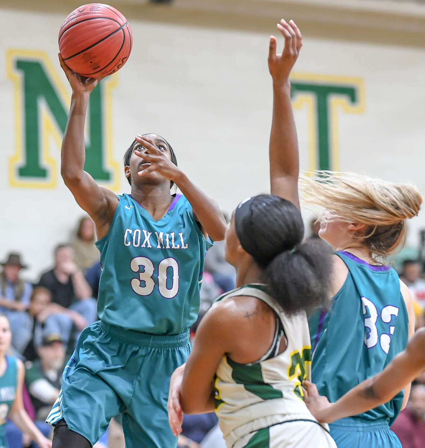 Friday night high school basketball action